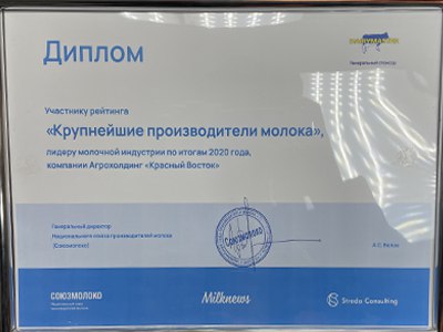 2020 Крупнейшие производители молока. MilkNews